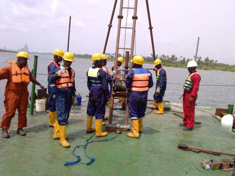 Geotechnical Boring in Lagos, Lagoon for Oando Plc.