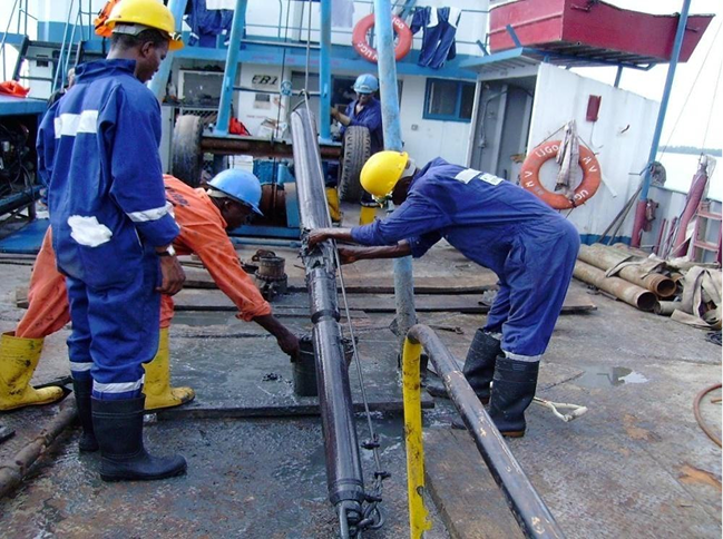 Geotechnical Boring In Imo River for Alscon/MTS, 2008.